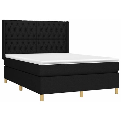  box spring s madracem LED crni 140x190 cm od tkanine Slike