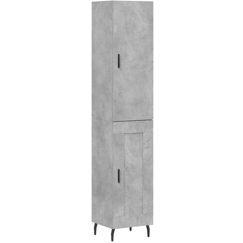 Maison Chic Visoka omara - Komoda - Predalnik betonsko siva 34,5x34x180 cm inženirski les, (21721841) Cene