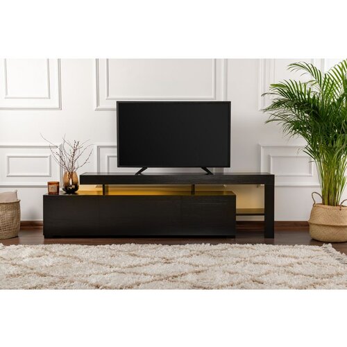 Hanah home polica za TV beliz - wood black wood black tv stand Cene