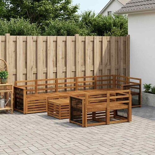  Setovi sofa Čvrsto drvo akacije Slike