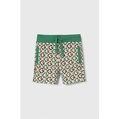 Guess Otroške bombažne kratke hlače zelena barva