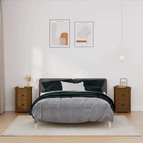  Noćni ormarići 2 kom boja meda 40x35x61 5 cm od borovine Cijene