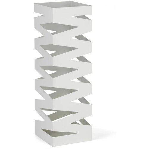 Evviva posoda za dežnik Zig Zag 15,5x15,5xh49cm, kvadratna, bela, kovina Cene