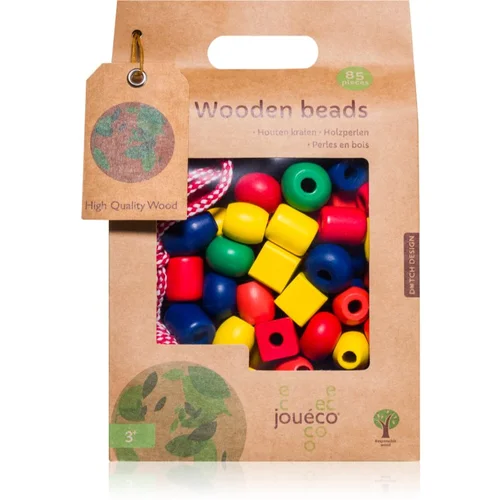 Jouéco Wooden Beads aktivna igračka od drva 36 m+ 85 kom