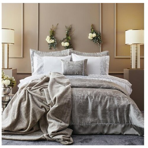 Apricitas silva siva komplet posteljina sa ukrasnim prekrivačem Cene