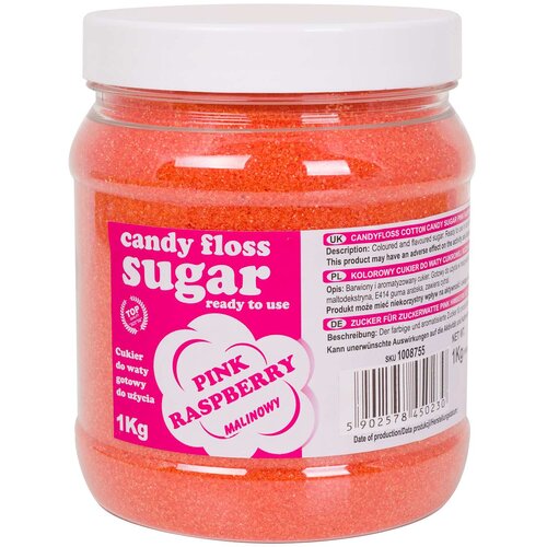 GSG24 Roza obarvan sladkor za sladko vato z okusom maline 1kg, (21831462) Slike