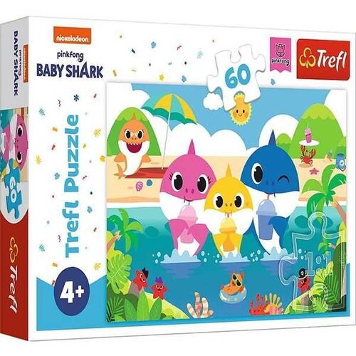 Trefl Baby Shark: Družina na počitnicah- Ekipa je skupaj 60-delna sestavljanka - Cene