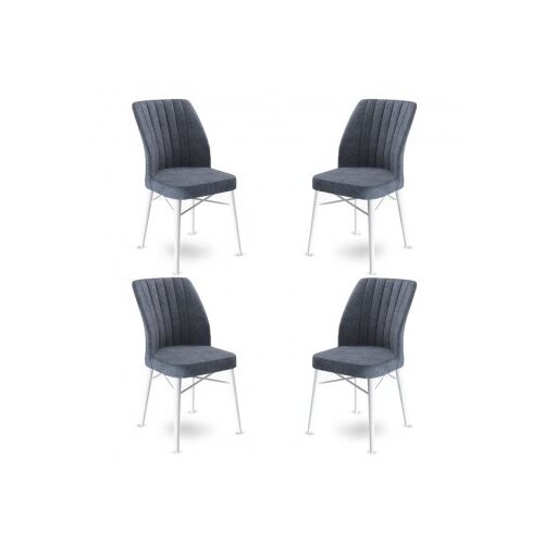 Hanah home Set 4 trpezarijske stolice Flex Sivo-Bijeli Cijene