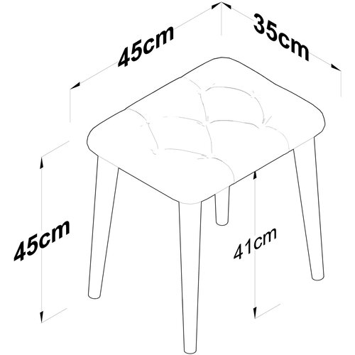 Hanah home BM101 - 2234 BlackWhite Pouffe Slike