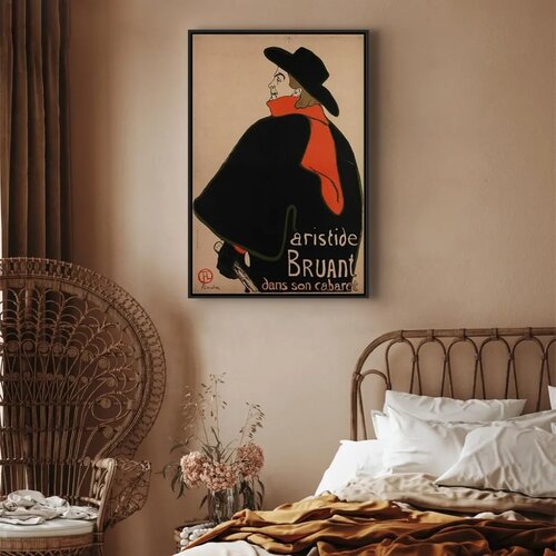 Slika - Aristide Bruant: Dans son cabaret (1 Part) Vertical 60x90 U crnom drvenom okviru Slike