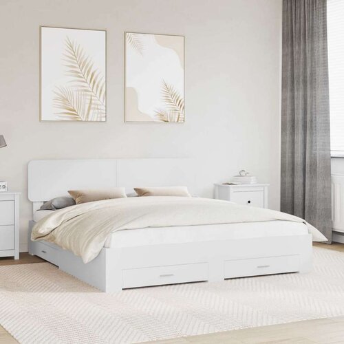  Konstrukcija postelje Bela 180 x 200 cm Konstruiran les, (5000103049) Cene
