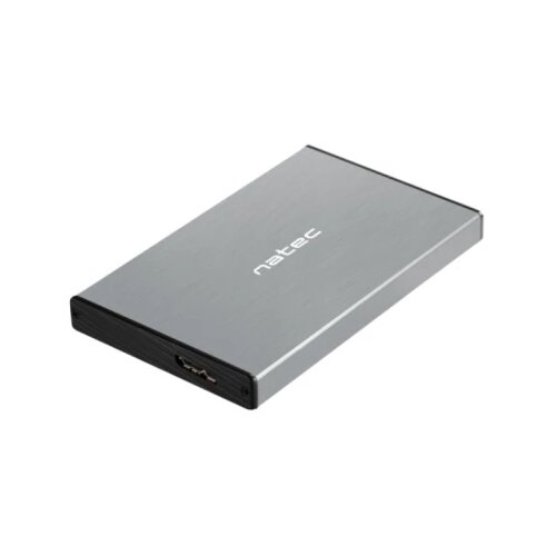 Natec RHINO GO, HDD/SSD External Enclosure 2.5", SATA III, USB3.0, Aluminium, Grey Cene