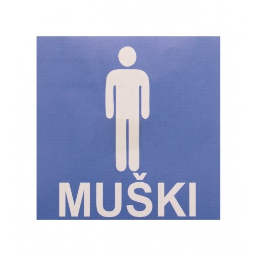 Master Naljepnica WC MU&amp;Scaron;KI 10x10cm M50889 Slike