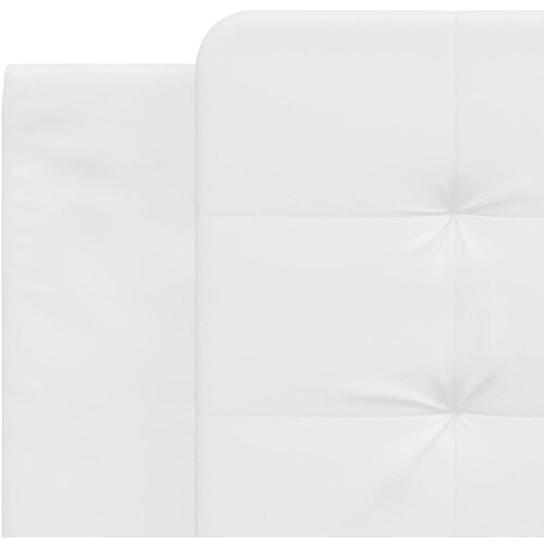  Krevet s madracem Zadar bijeli 180 x 200 cm od umjetne kože Slike