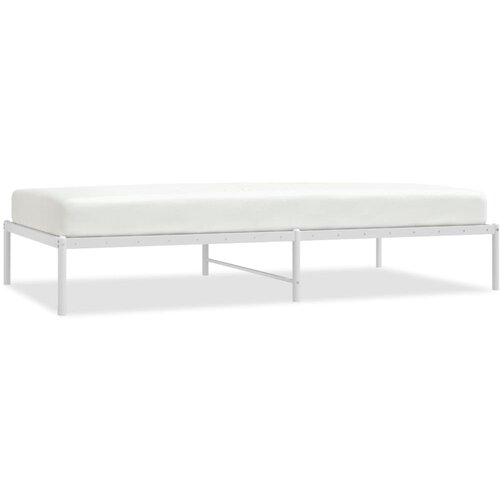 vidaXL Kovinski posteljni okvir bel 107x203 cm, (20726093) Cene