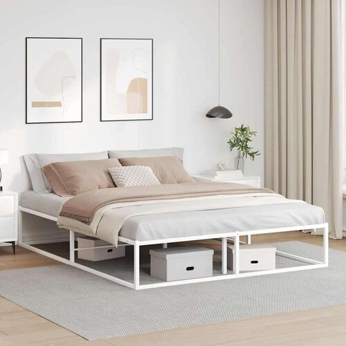 vidaXL Okvir kreveta bez madraca Bijeli 160x200 cm Metalni Cijene