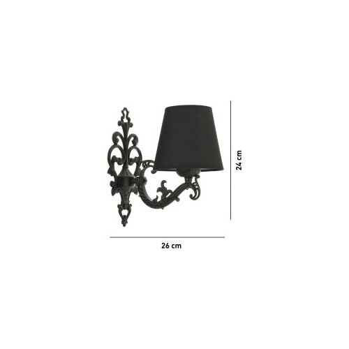 Opviq zidna lampa claire black Slike