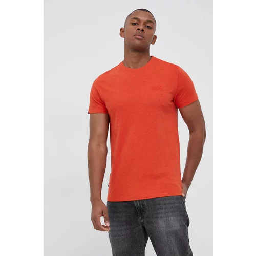 Superdry Bombažen t-shirt oranžna barva