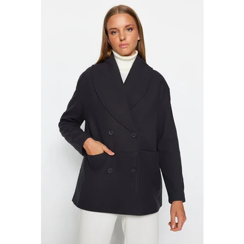 Trendyol Coat - Gray - Double-breasted