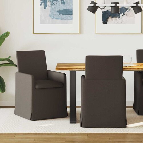 vidaXL Trpezarijske stolice 2 pcs Tamno siva 57 x 67 x 95 cm Cijene