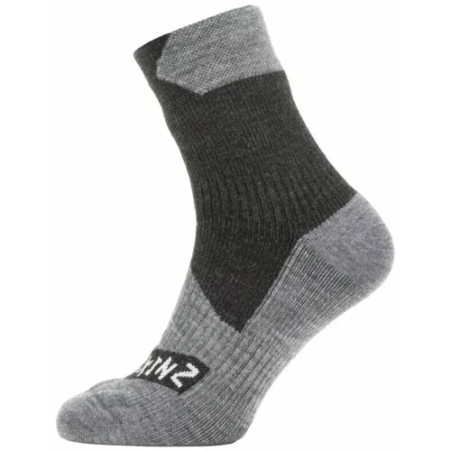 Sealskinz Waterproof All Weather Ankle Length Sock Black/Grey Marl L