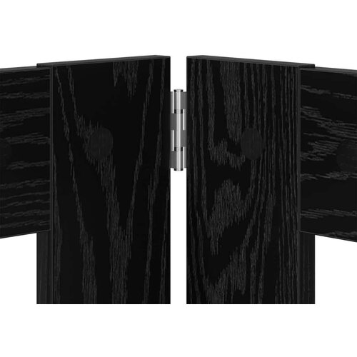  Vrata za pse s postoljem 2 pcs Crni hrast 100 x 80 cm Slike