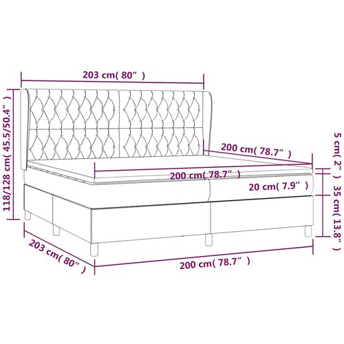  Krevet s oprugama i madracem svjetlosivi 200 x 200cm od tkanine Slike
