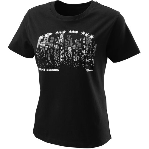 Wilson Dámské tričko Night Skyline Tech Tee Black M Cene