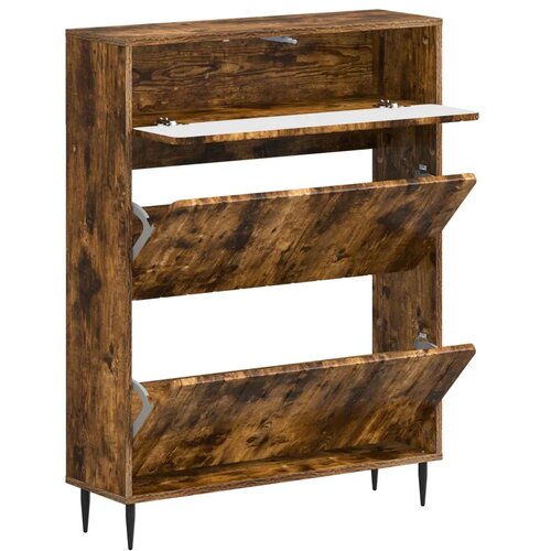  Ormar za cipele ZWOLLE 78 x 24 x 103 cm Konstruirano drvo - Dimljeni hrast Slike