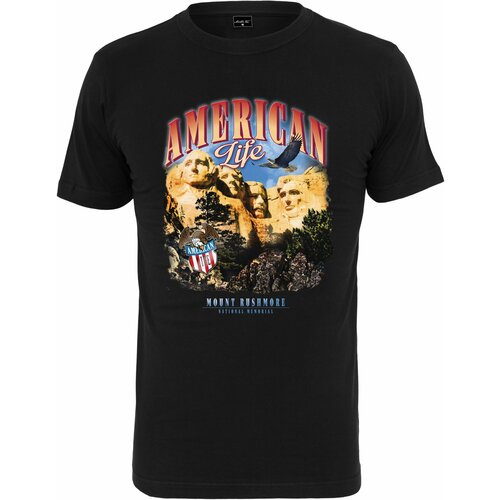 MT Men American Life Mount Roushmore Black T-Shirt Slike