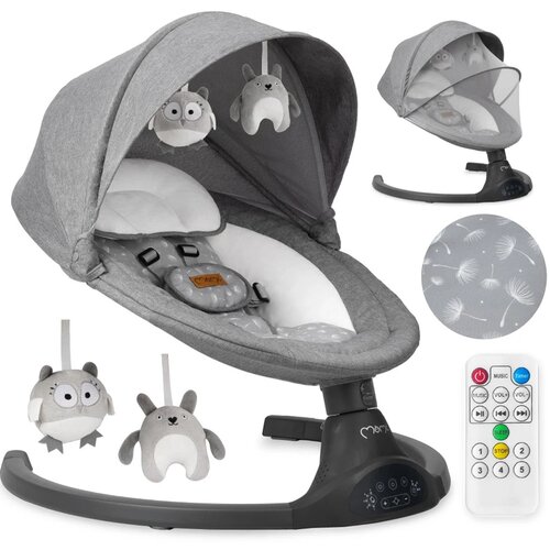 Momi njihalica za bebe Lami Dark Grey, 0-9kg Slike