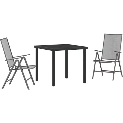  Vrtni set za objed 3 pcs Antracit Čelik s prahom premazan Slike