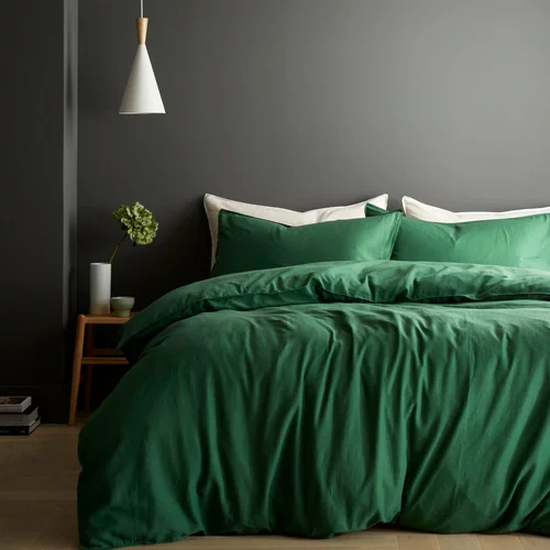 Content by Terence Conran Zelena posteljina za krevet za jednu osobu 135x200 cm Relaxed –