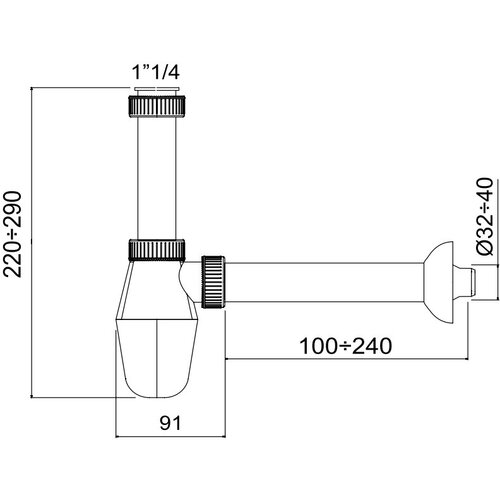 Sink Solution sifon za umivalnik 40-32 (1,1/2) Slike