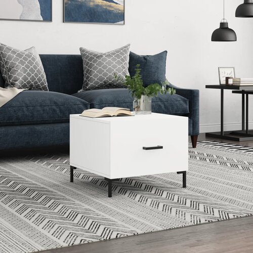  Stolić za kavu bijeli 50 x 50 x 40 cm od konstruiranog drva Cijene