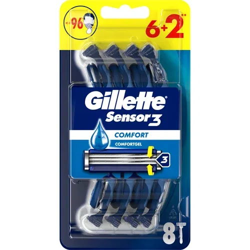 Gillette jednokratni brijači Blue 3 Plus Comfort 6+2 kom