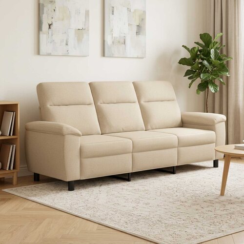 SOFA Krem 214 x 90 x 95 cm Tkanina Slike