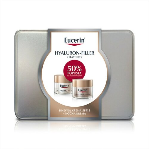 Eucerin box hyaluron-filler + elasticity dnevna krema spf 15 + noćna krema sa 50% popusta Cene