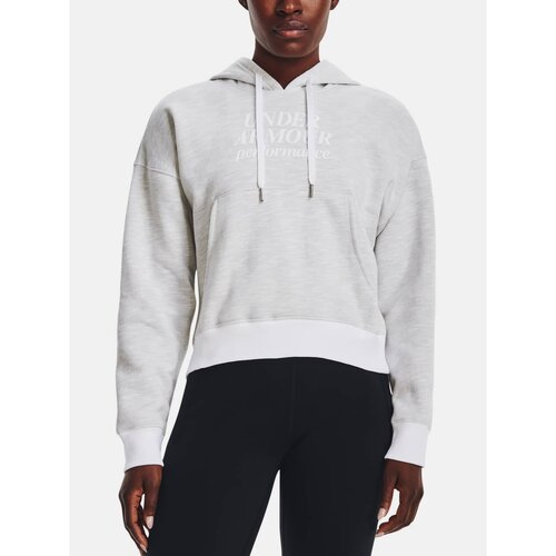Under Armour Sweatshirt Essential Script Hoodie-WHT - Women Slike