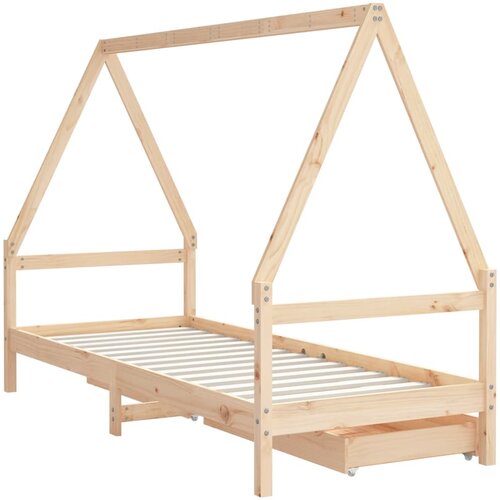  Okvir za dječji krevet s ladicama 90x200 cm od masivne borovine Slike