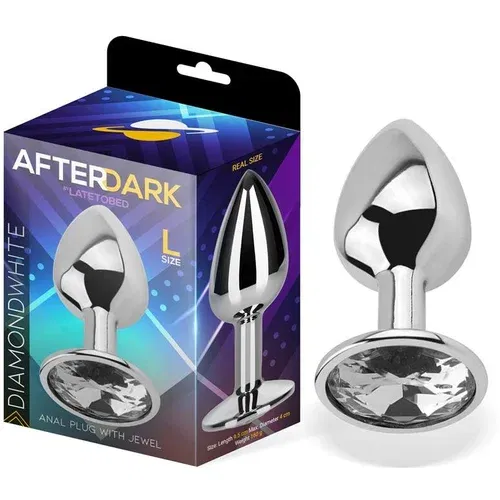 Afterdark analni čep diamond white (l)