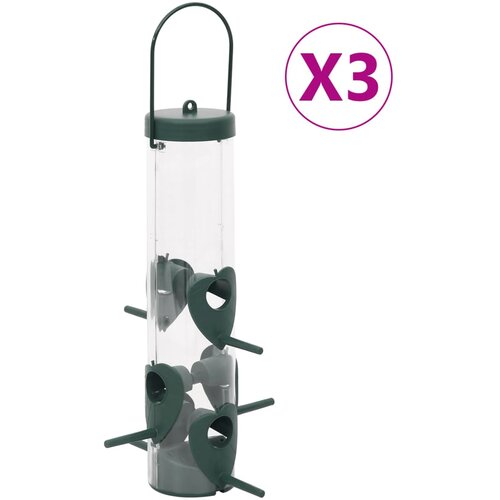vidaXL Hranilice za ptice 3 kom tamnozelene 17 x 17 x 32 cm Cijene