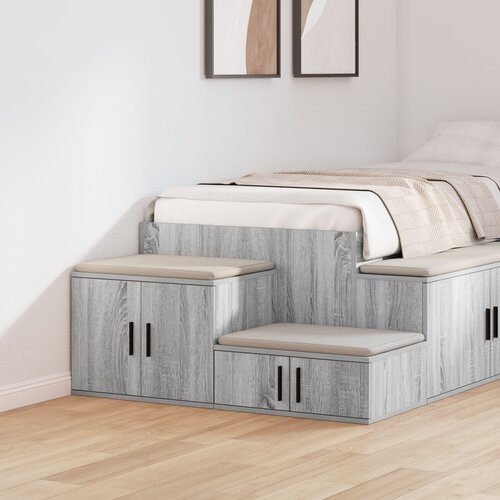 vidaXL Ormar za pohranu Siva Sonoma 108x41x40 cm Konstruirano drvo Cijene