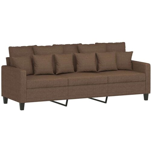  4-dijelni set sofa s jastucima smeđi od tkanine Slike