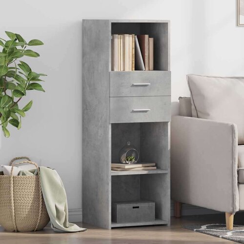 VidaXL Visoka komoda boja betona 40 x 42,5 x 124 cm konstruirano drvo Slike