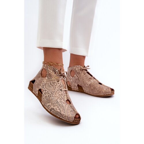 Maciejka Patterned Leather Boots Cene