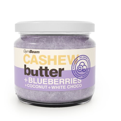 GymBeam puter od indijskih oraha sa kokosom, belom čokoladom i borovnicama - 8 x 340 g Slike