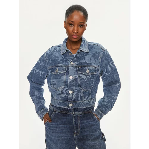 Tommy Jeans Jeans jakna Claire DW0DW17664 Modra Regular Fit