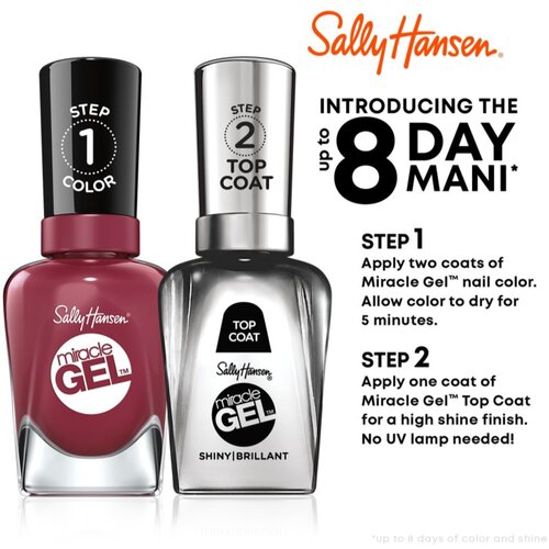 Sally Hansen Miracle Gel&amp;trade; gel lak za nohte brez uporabe UV/LED lučke odtenek Crystal 14.7 ml Slike