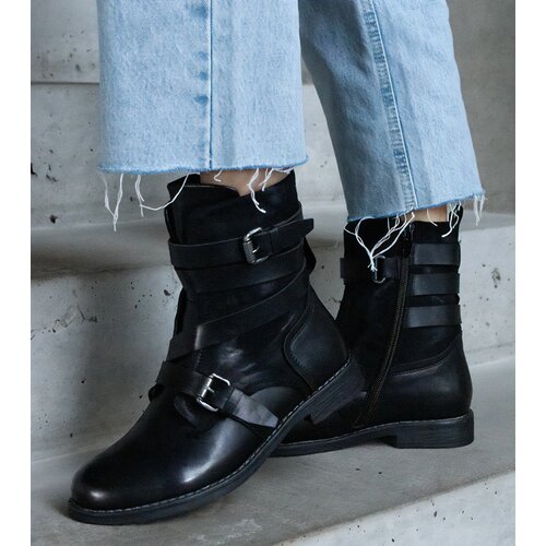 Gemre Black insulated ankle boots made of mixed materials Verta Cene